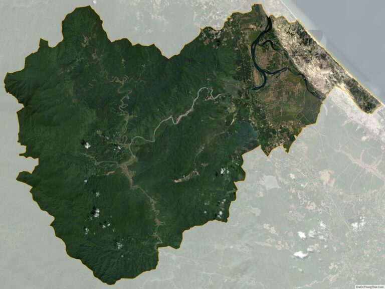 Bản đồ vệ tinh huyện Quảng Ninh