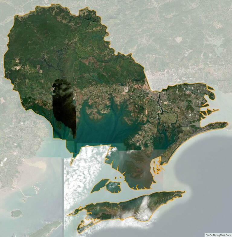 Bản đồ vệ tinh thành phố Móng Cái