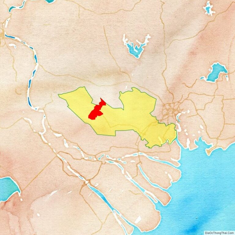 Bản đồ vị trí thị xã Kiến Tường