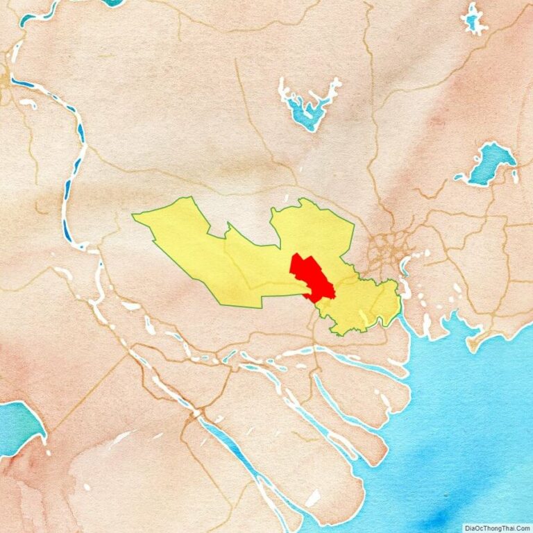 Bản đồ vị trí huyện Thủ Thừa