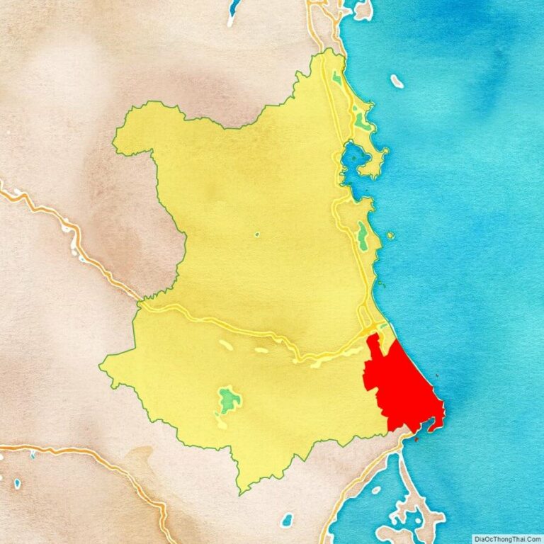 Bản đồ vị trí huyện Đông Hòa