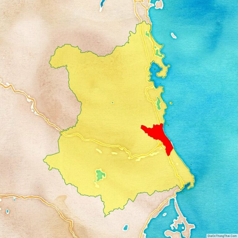 Bản đồ vị trí thành phố Tuy Hoà